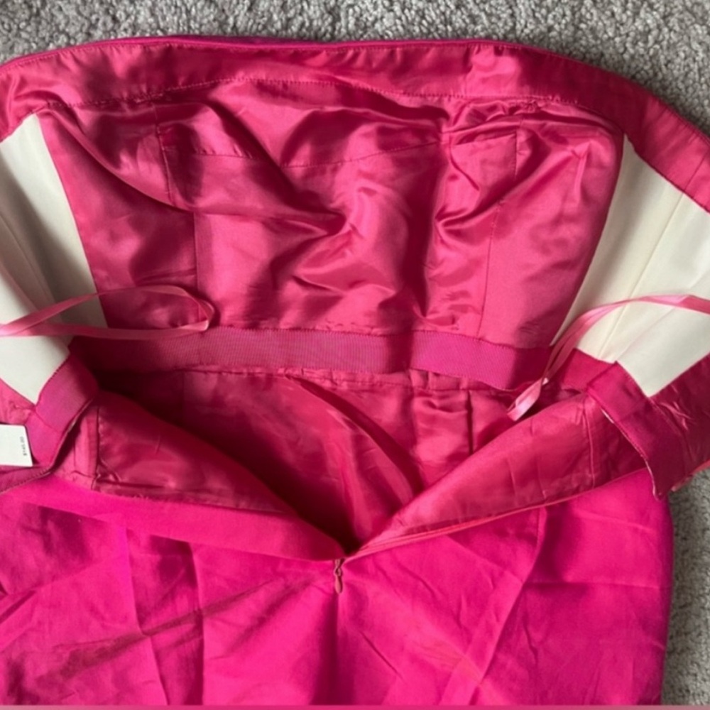 J Crew - Strapless Pink Flamenca Dress - Size 2 NWT - Picture 5 of 6